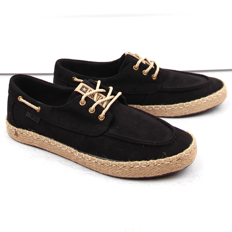 Mocka herrskor, mockasiner, svarta espadrillor Big Star NN174051 1