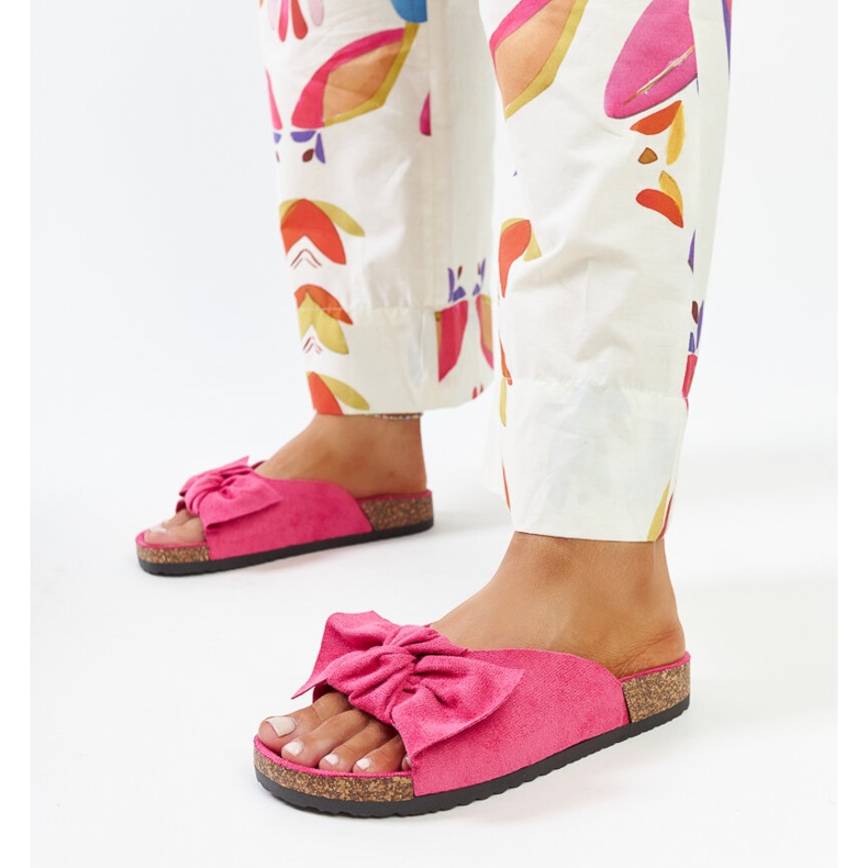 Mörkrosa flip-flops med korksula från Aamu 1