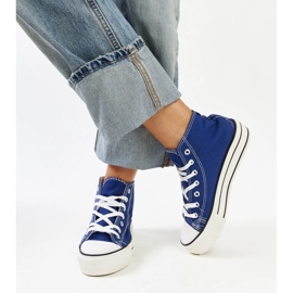Blå high-top sneakers med tjock sula från Bagy 2