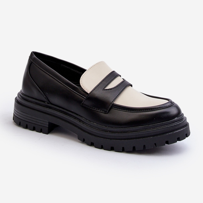 Dammockasiner med platta klackar och plattform Svart Kaldira 1