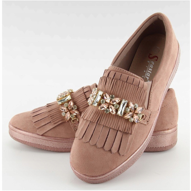 Slipons på en pärlsula t277p Rosa 1