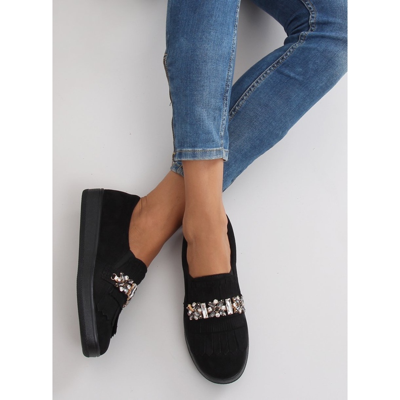 Slipons på en pärlsula t277p Svart 1