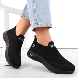 Svarta slip-on sportskor för kvinnor Vinceza 13592 1