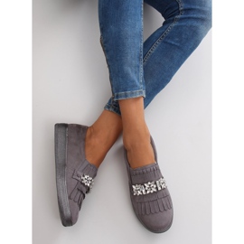 Slipons på en pärlsula t277p Grå 1