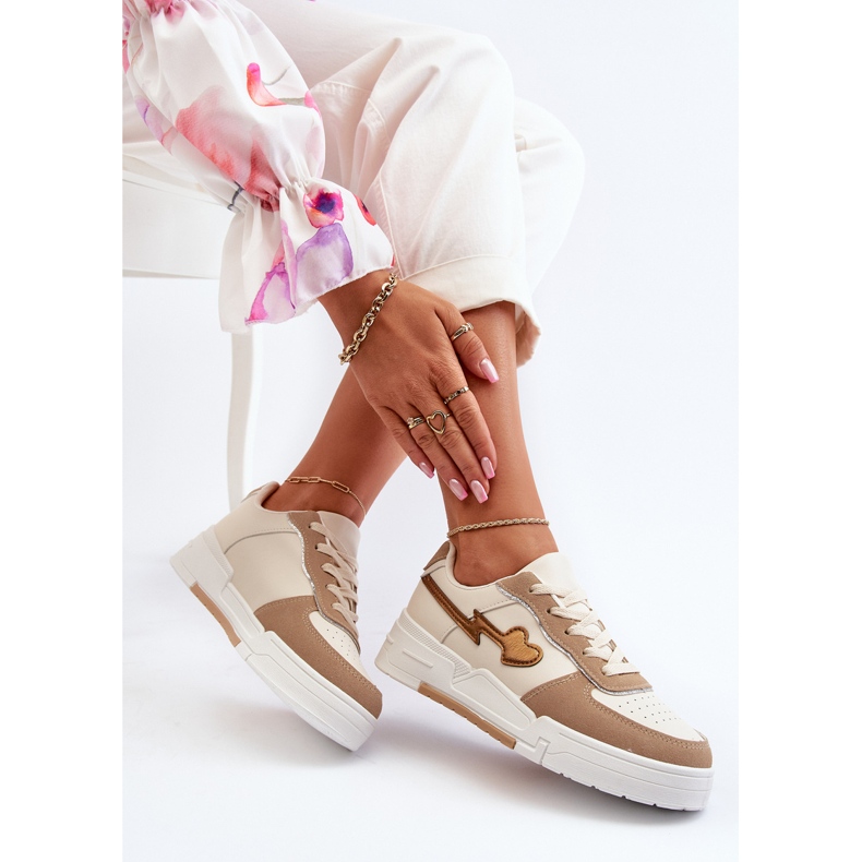 Platform Sneakers dam Beige Zeparine 1