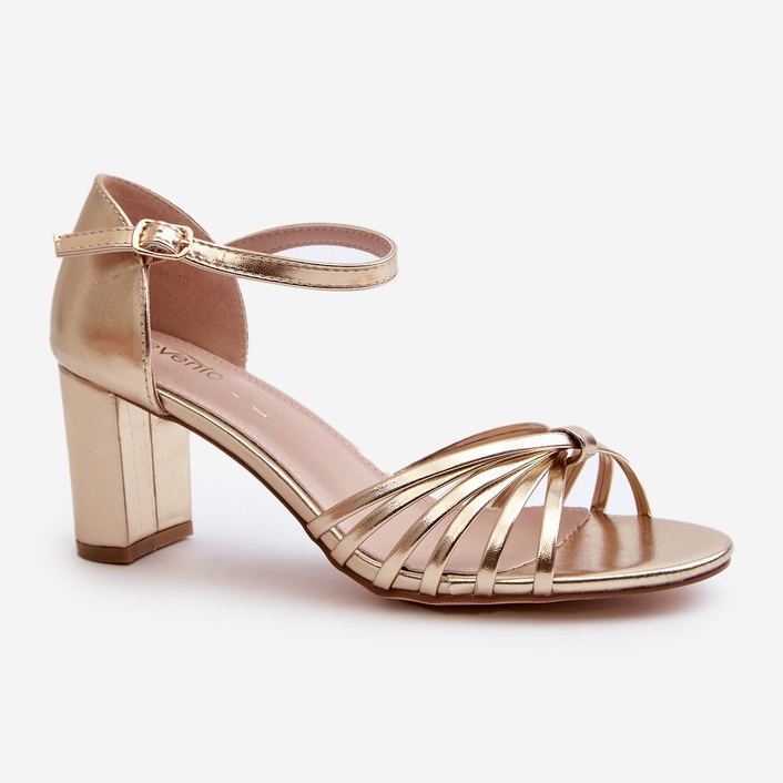 Evento Damsandaler i guld Pyrrette med hög klack gyllene 2