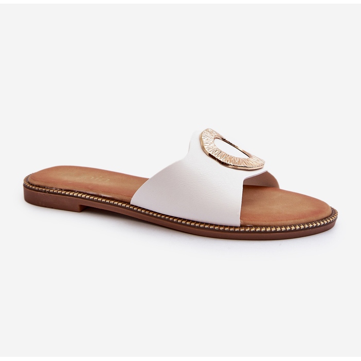 Kvinnors flip-flops med dekoration Vit Clima 1