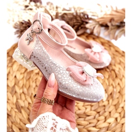 Apawwa Barnballerinaskor med rosa rosett 1