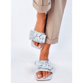 Nisha Blue Square Sole Slides blå 1