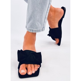 Nisha Black Square Sole Slides svart 1