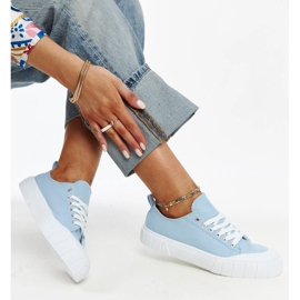 Eduards blåa tyg sneakers 1