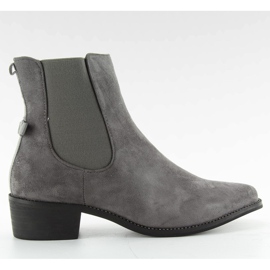 Smala Chelsea-stövlar med rosett M270 Grå 2