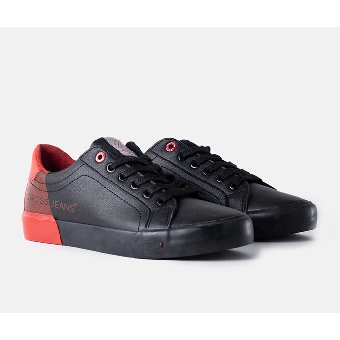 Svarta och röda Cross Jeans sneakers för män 1