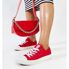 Red women's Cross Jeans sneakers röd 4