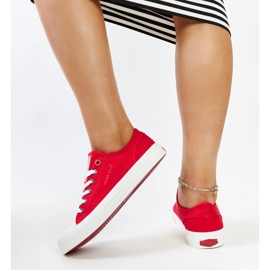 Red women's Cross Jeans sneakers röd 5