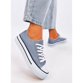 Klassiska damsneakers Fargis L.BLUE blå 2