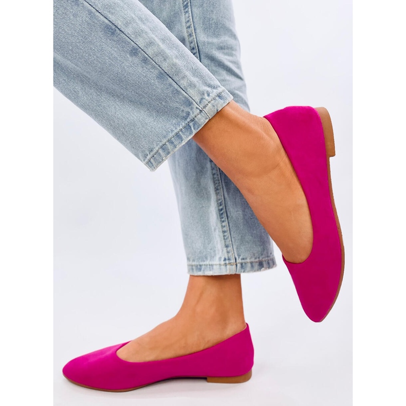Keys Fuchsia läder innersula balett flats rosa 1