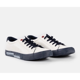 Vita och marinblåa Cross Jeans sneakers för män 1