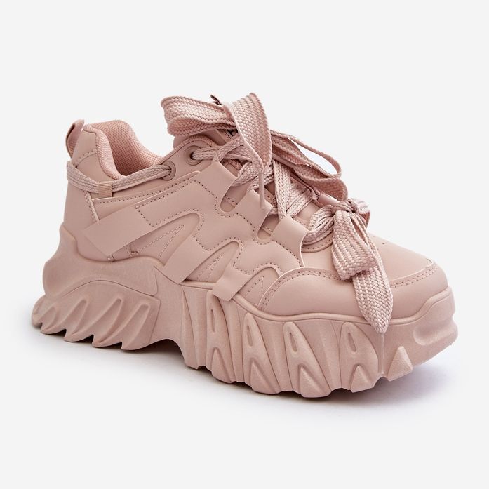 Sneakers för kvinnor på en tjock sula, rosa Ellerai 1