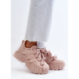 Sneakers för kvinnor på en tjock sula, rosa Ellerai 2