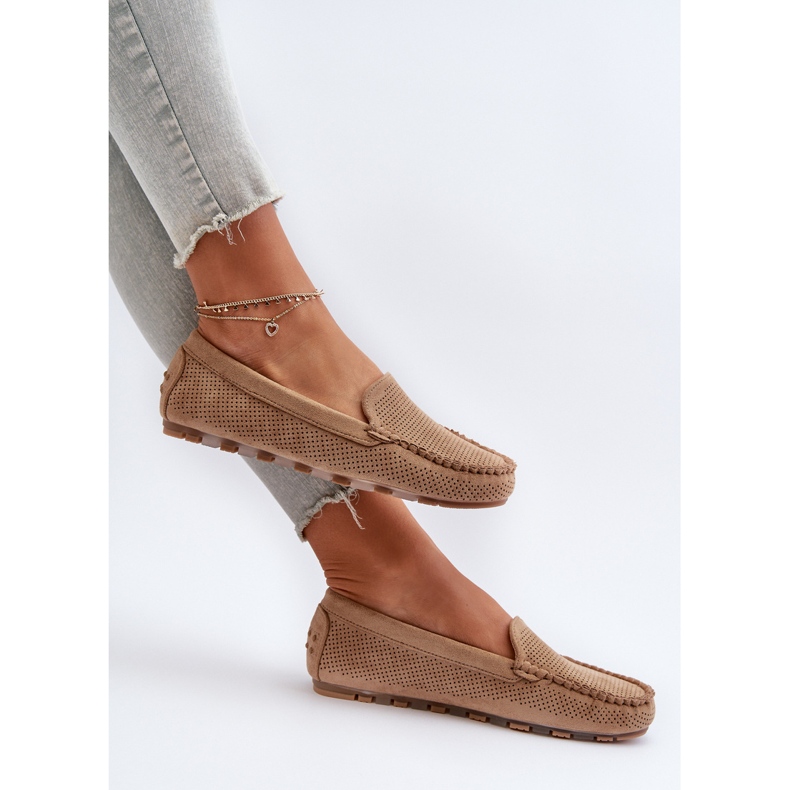 Mockasin för damer Mörkbeige Ranica 2