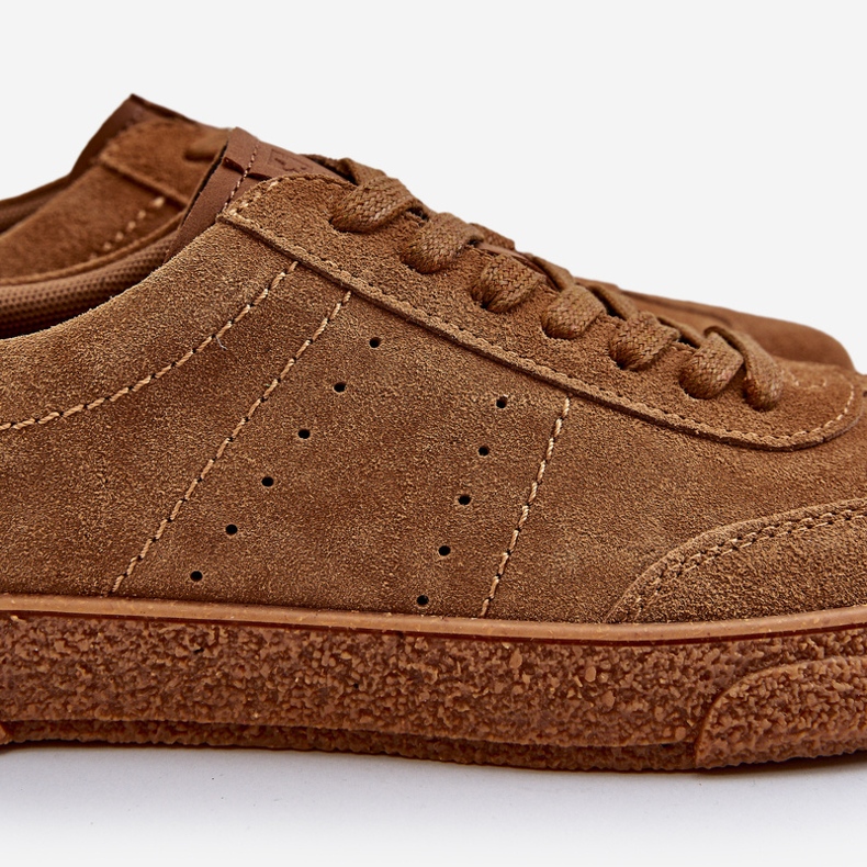 Sneakers i mocka för män Big Star NN174186 Camel brun 2