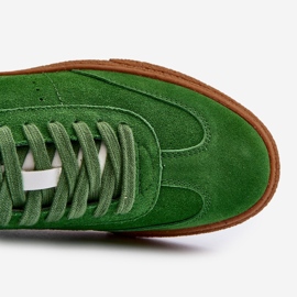 Sneakers i mocka för män Big Star NN174188 Grön 1