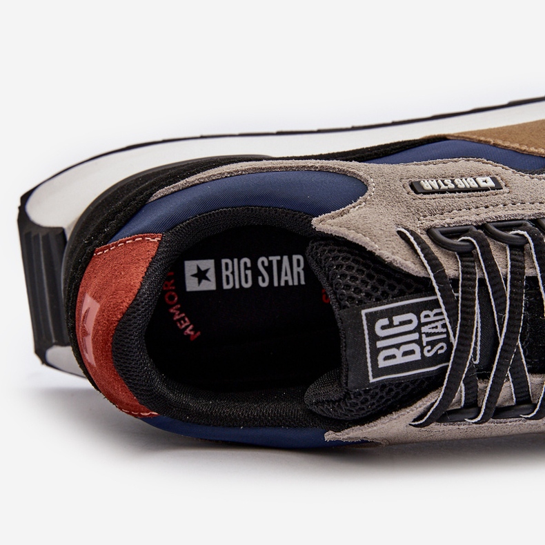 Sneakers för män Big Star NN174320 Memory Foam System Beige-Blå 1