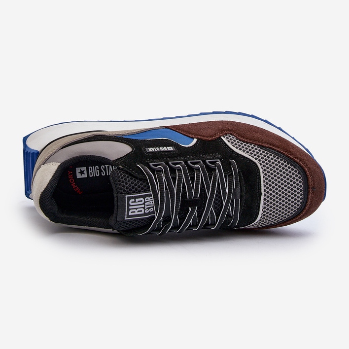 Sneakers för män Big Star NN174322 Memory Foam System Brun-Svart 1