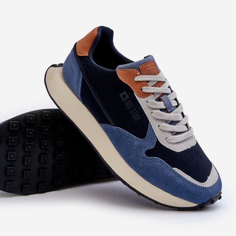 Herrsneakers Memory Foam System Big Star NN174356 Marinblå 2