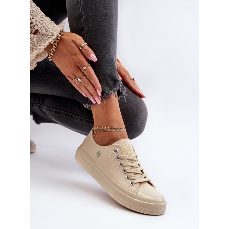Klassiska damsneakers Big Star NN274286 Beige 2
