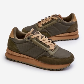 Herrsneakers Memory Foam System Big Star NN174325 Khaki grön 1