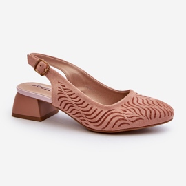 Jezzi Pink Block Högklackade Pumps Gemifa rosa 1