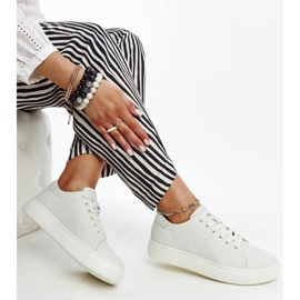 Beige läder sneakers 1