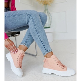 Höga rosa massiva Alhandra sneakers 1