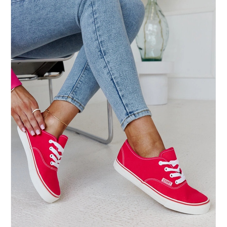 Mörkrosa klassiska Erla sneakers 1