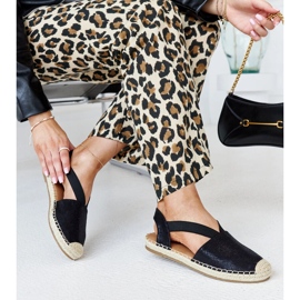 Svarta espadrillor med öppen klack Tharna 1