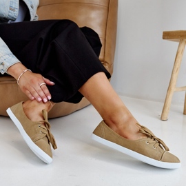 Bruna slip-on sneakers i ekologiskt läder Knudsen 1