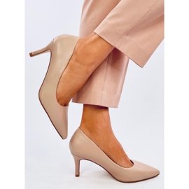 Lauryn Beige pumps med låg klack 2