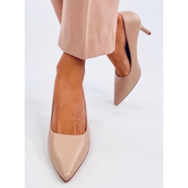 Lauryn Beige pumps med låg klack 1