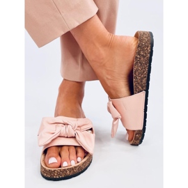 Bussi Rosa korktofflor med rosett 1