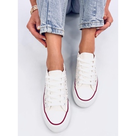 Ferrie White sneakers i spets vit 4