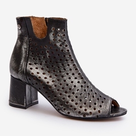 Genombrutna läderstövlar Maciejka 05420-01 Svart 2