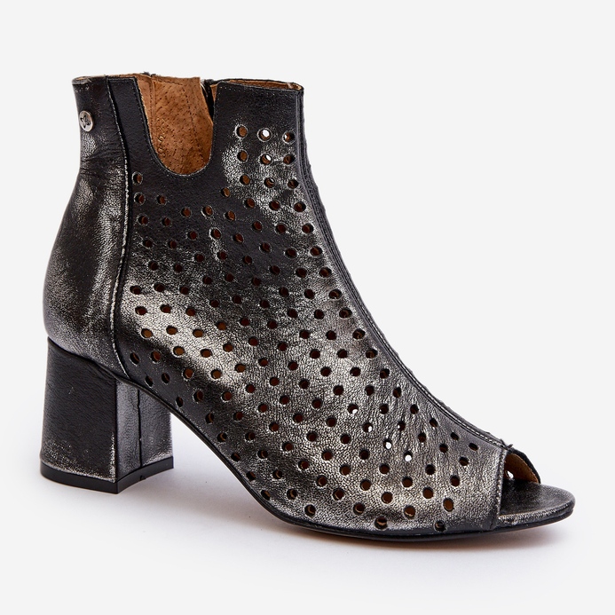 Genombrutna läderstövlar Maciejka 05420-01 Svart 2