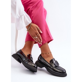 Vinceza Lackmockasiner för kvinnor Svart Fidodia 2