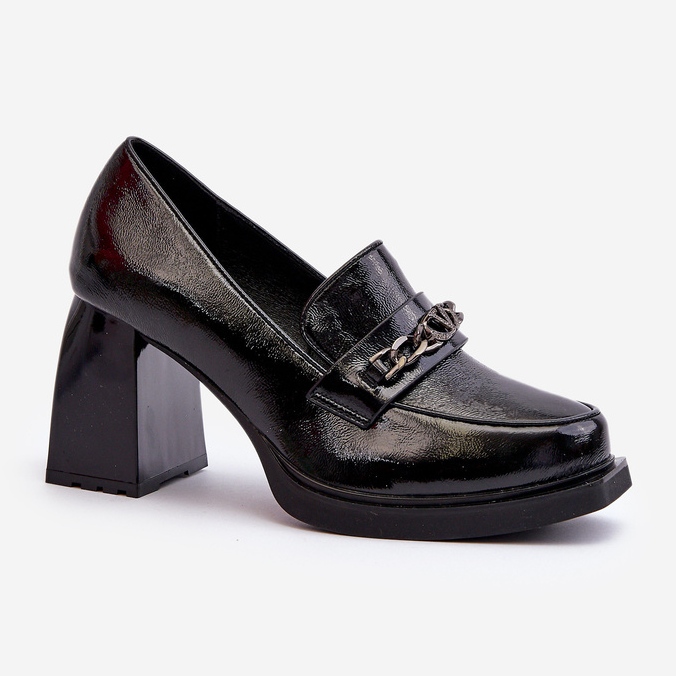 Vinceza Patentsvarta Terimene-pumpar med tjocka klackar 1