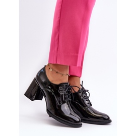 Vinceza Svarta Nelione damlackerade högklackade skor 2