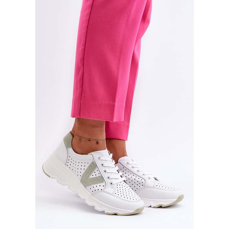 Vinceza Läder Läder Sportskor Vita Eleonori 2