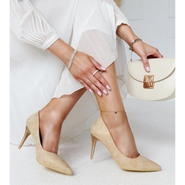 Guldmetallic högklackat med en lädersula från Soissons gyllene 1