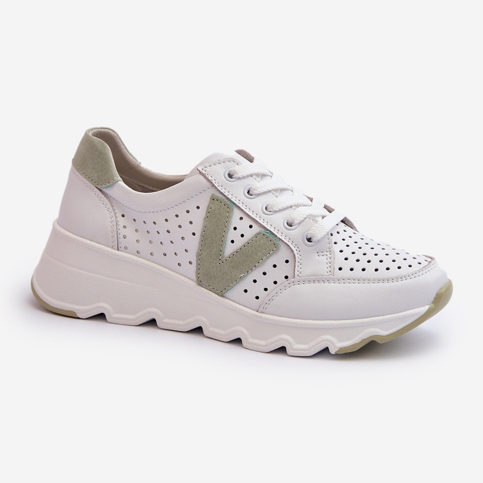 Vinceza Läder Läder Sportskor Vita Eleonori 1